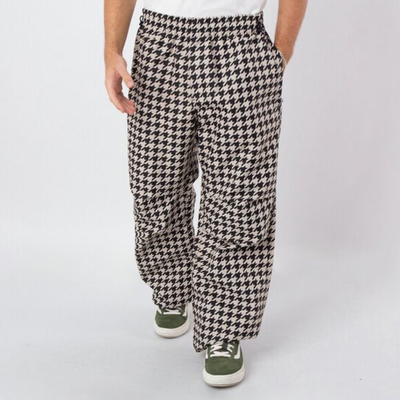Burberry Mens Houndstooth Pants Workwear Elasticated Waist Loose Size Large NWT - Picture 3 of 14